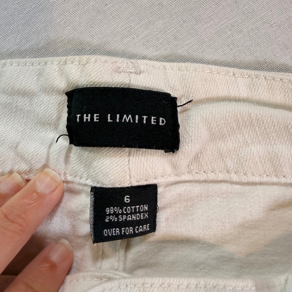The Limited Jeans Women 6 White Bootcut Stretch Cotton Denim Pants Preppy - Picture 4 of 8